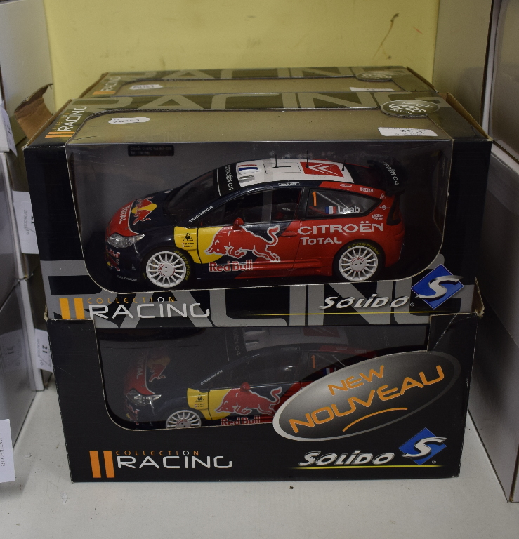 A Burago Racing Collection 1:18 scale die-cast model Citroen C4WRC Red Bull 2008,