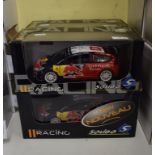 A Burago Racing Collection 1:18 scale die-cast model Citroen C4WRC Red Bull 2008,