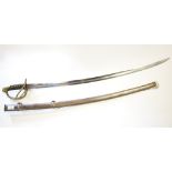 An American Civil War 1860 pattern sword, made under licence by Alex Coppel, Solingen,