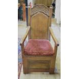 A 19th century 'lambing' type chair, wit