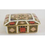 A Royal Crown Derby Old Imari box and co