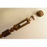 A one piece Welsh folk art walking cane,