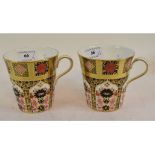 A pair of Royal Crown Derby Old Imari mu