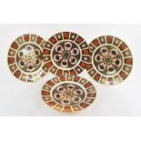 Four Royal Crown Derby Old Imari plates,