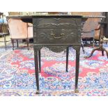 A Chippendale style mahogany work table,