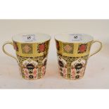 A pair of Royal Crown Derby Old Imari mu