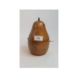 A pear tea caddy, 18 cm high