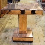 An Art Deco style mirrored glass table,