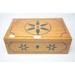 An Indian inlaid satinwood box, decorate