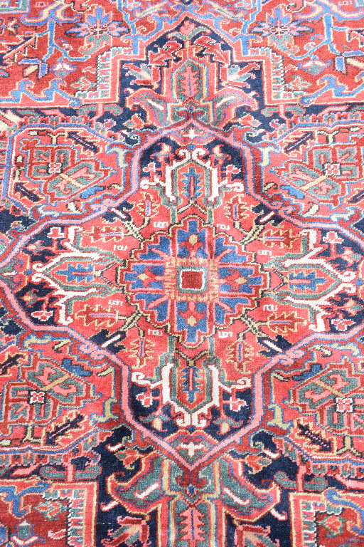 A Persian Heriz carpet, with central med - Image 2 of 3