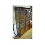 A George III style mahogany display cabi