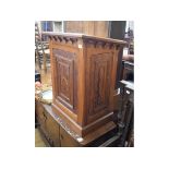 A pitch pine lectern, 64.5 cm wide