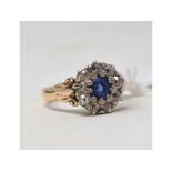 A Victorian 18ct gold, sapphire and diam