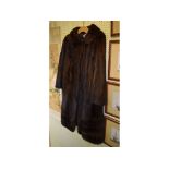 A lady's full length fur coat, a mink st