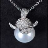 An 18ct white gold, South Sea pearl and