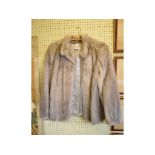 A lady's silver mink fur jacket