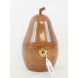 A tea caddy, in the form of a pear, 17 cm high