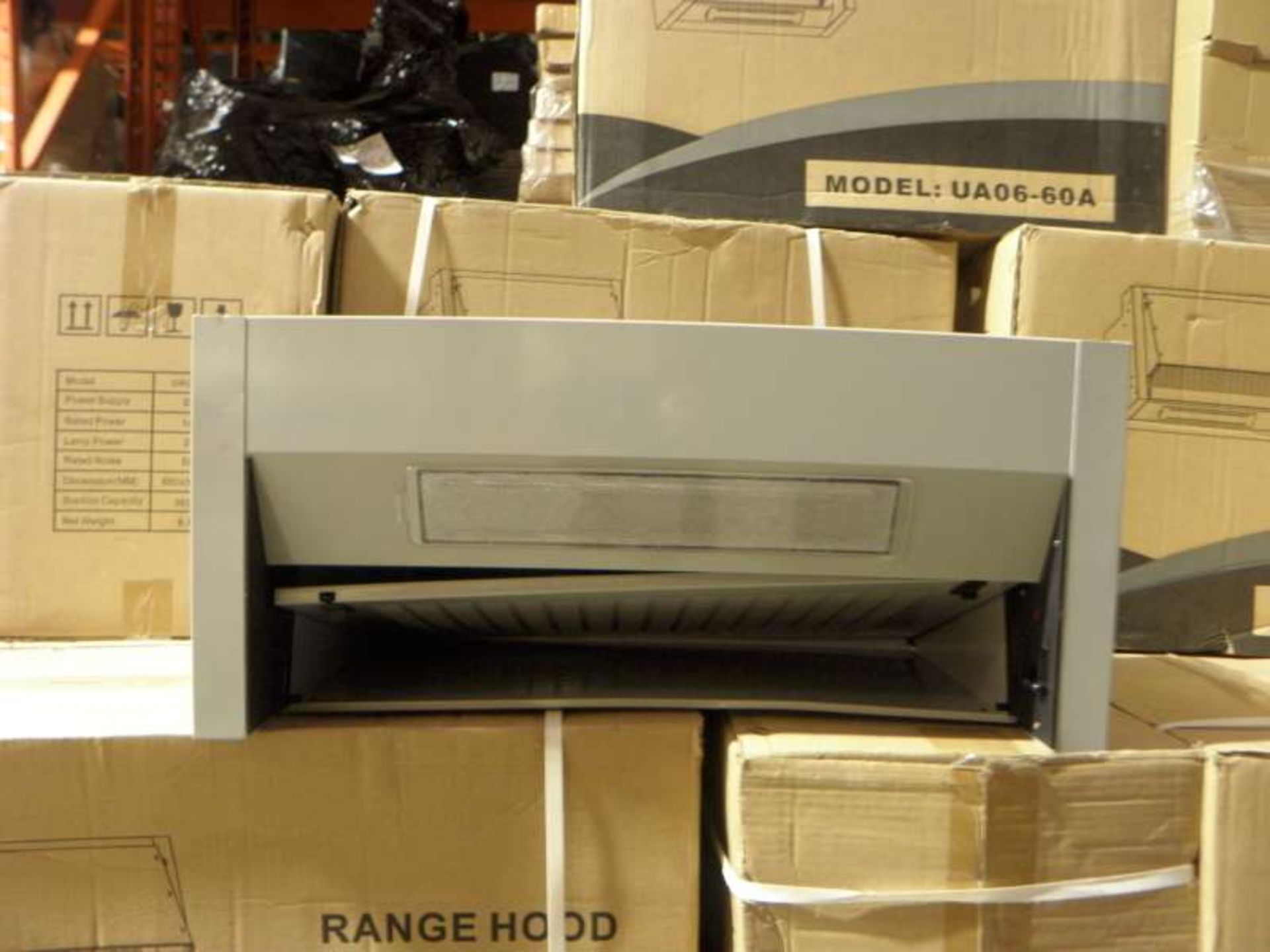 10 X RANGE COOKER HOODS MODEL UA06 - 60A ( BOXED )
