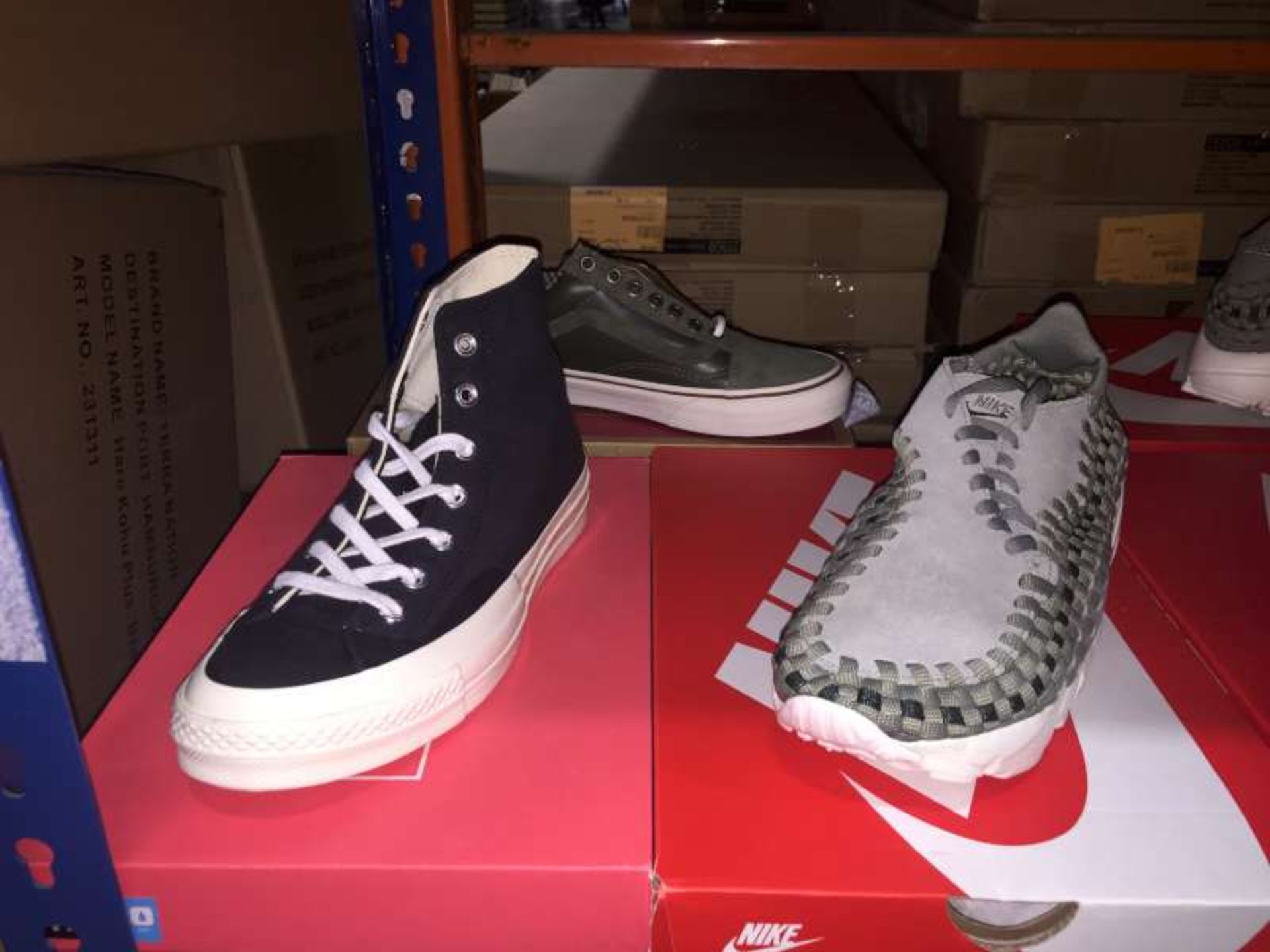 3 X BRAND NEW BOXED PAIRS OF TRAINERS IE CONVERSE SIZE 6, NIKE AIR FOOTSCAPE WOVEN SIZE 6, VANS