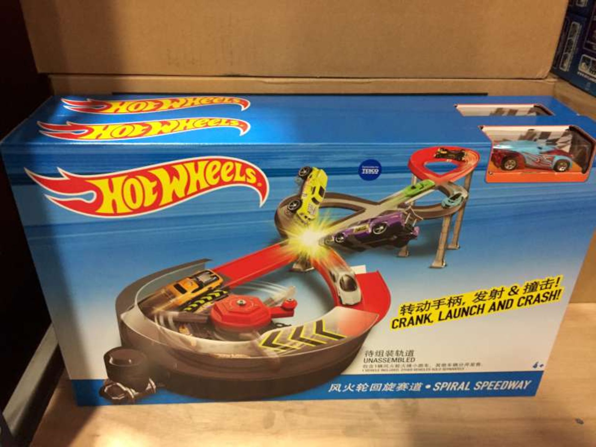 10 X BRAND NEW BOXED HOT WHEELS SPIRAL SPEEDWAY IN 2 BOXES AND 2 X LOOSE