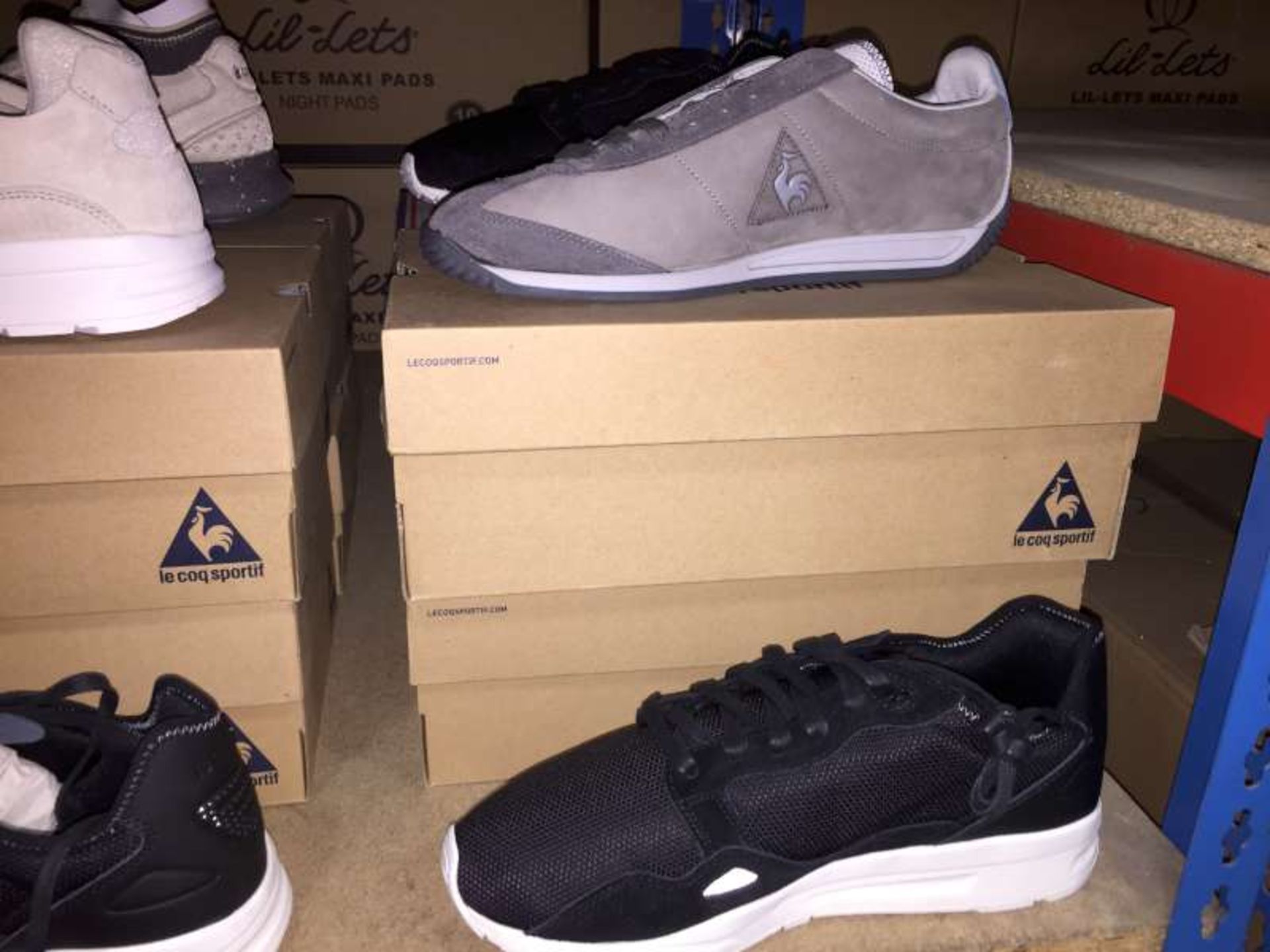 4 X BRAND NEW BOXED LE COQ SPORTIF TRAINERS IN SIZES 10.5 / 9