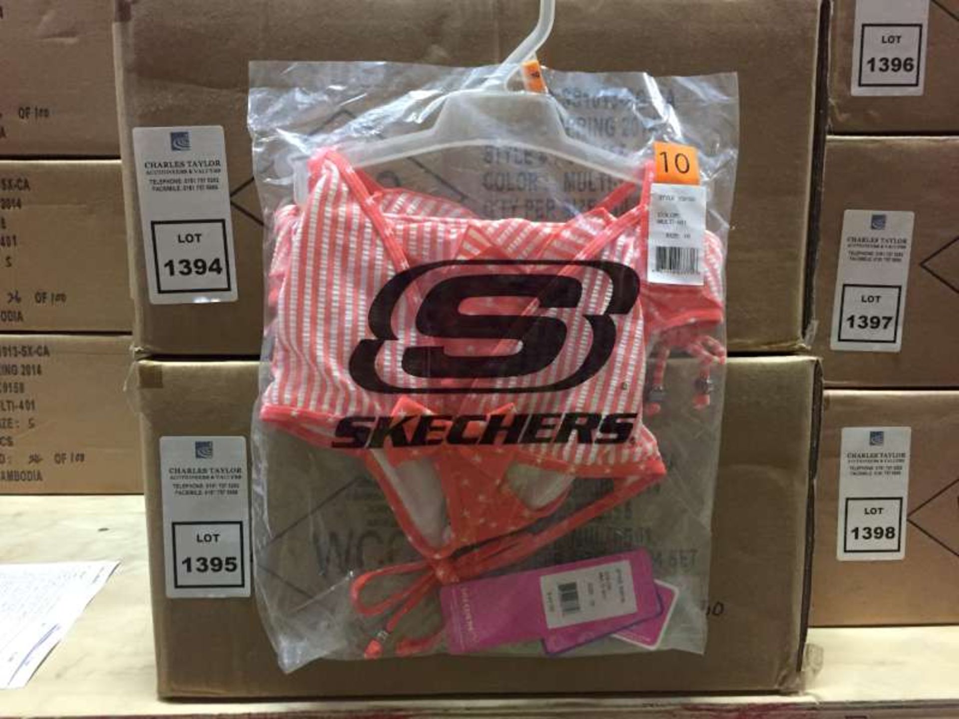 24 X MULTI COLOURED CHILDRENS SKECHERS SWIMMING COSTUMES SIZE 10 IN 1 BOX