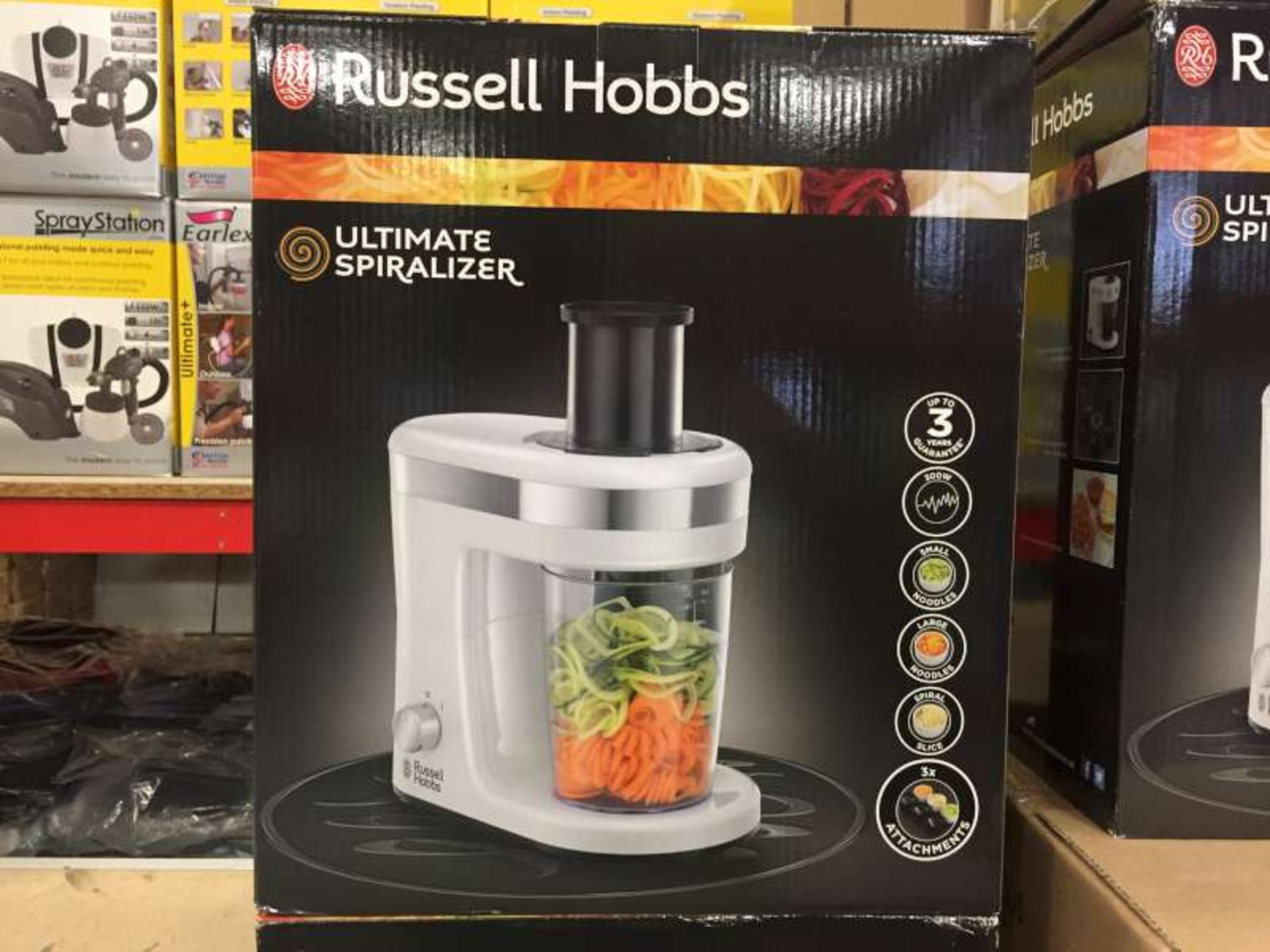 6 X BRAND NEW BOXED RUSSELL HOBBS ULTIMATE SPIRALIZERS IN 3 BOXES