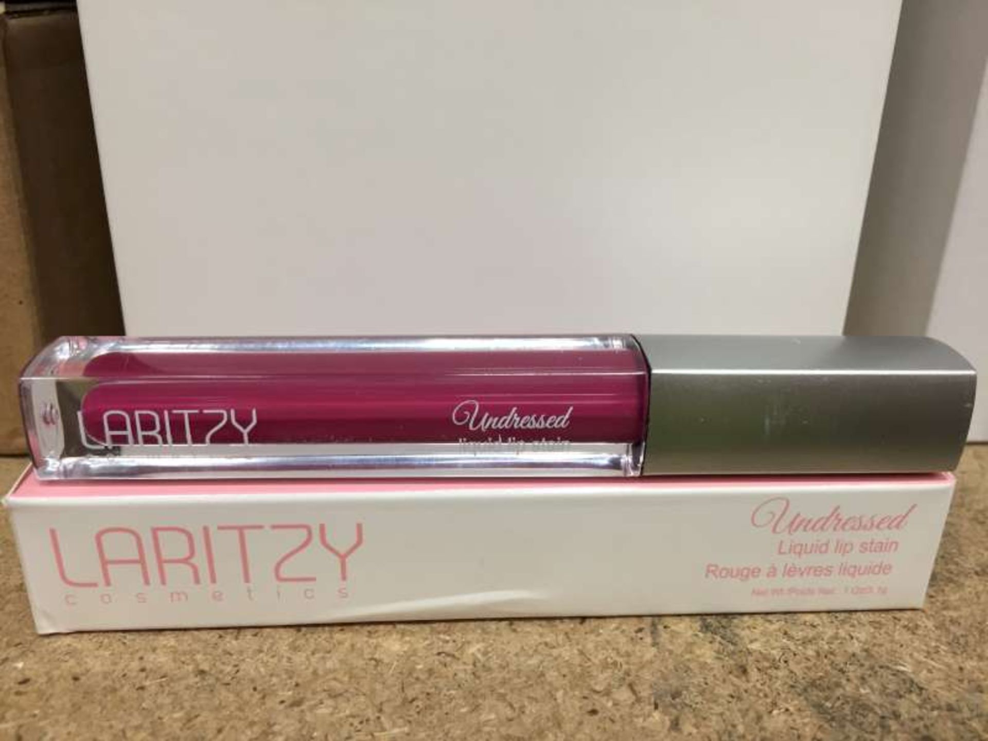 40 X LARITZY COSMETICS UNDRESSED LIQUID LIP STAIN IN 2 BOXES