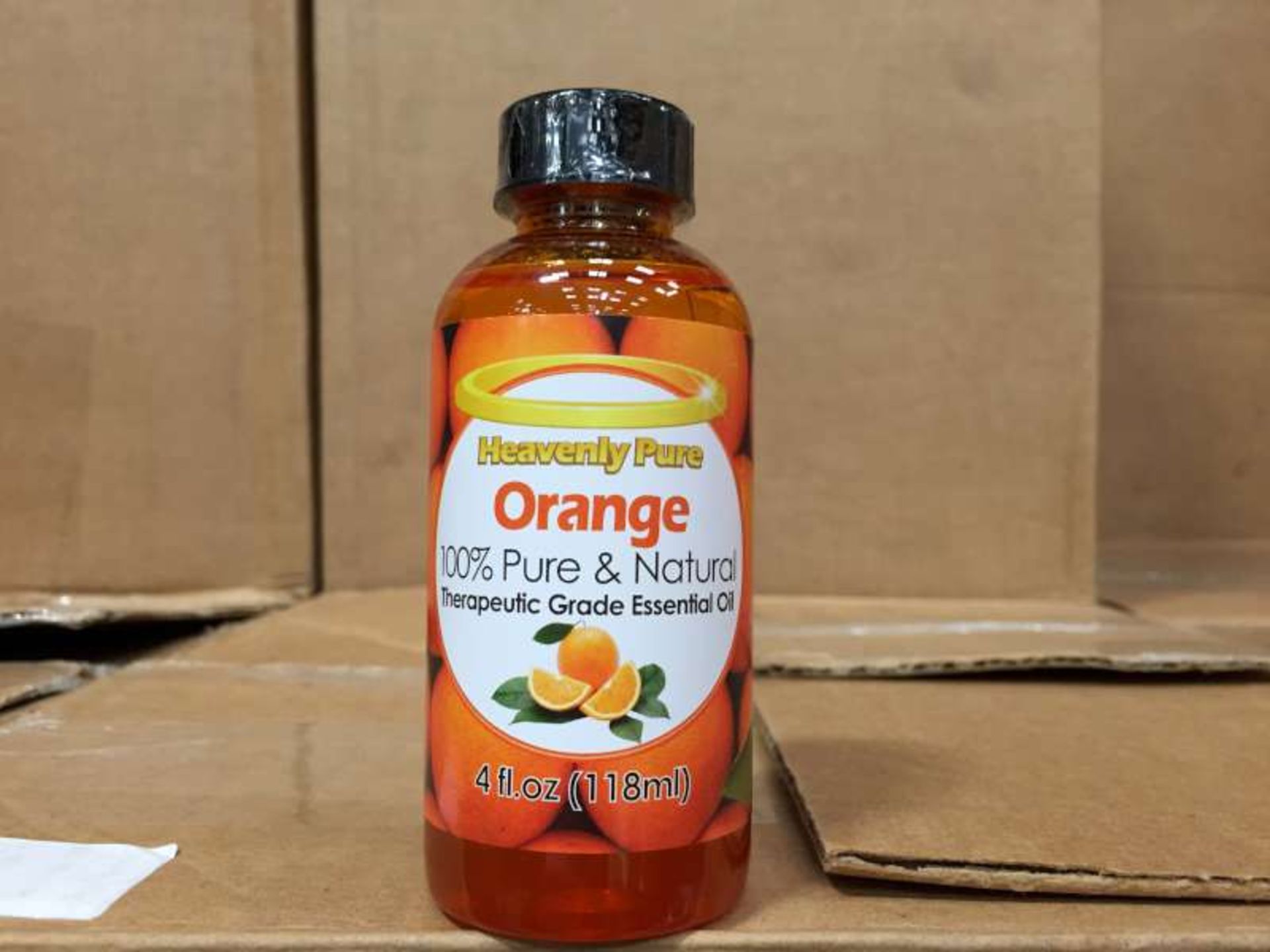 50 X 118 ML BOTTLES OF HEAVENLY PURE ORANGE 100% PURE AND NATURAL THERAPEUTIC GRADE ESSENTIAL OIL IN