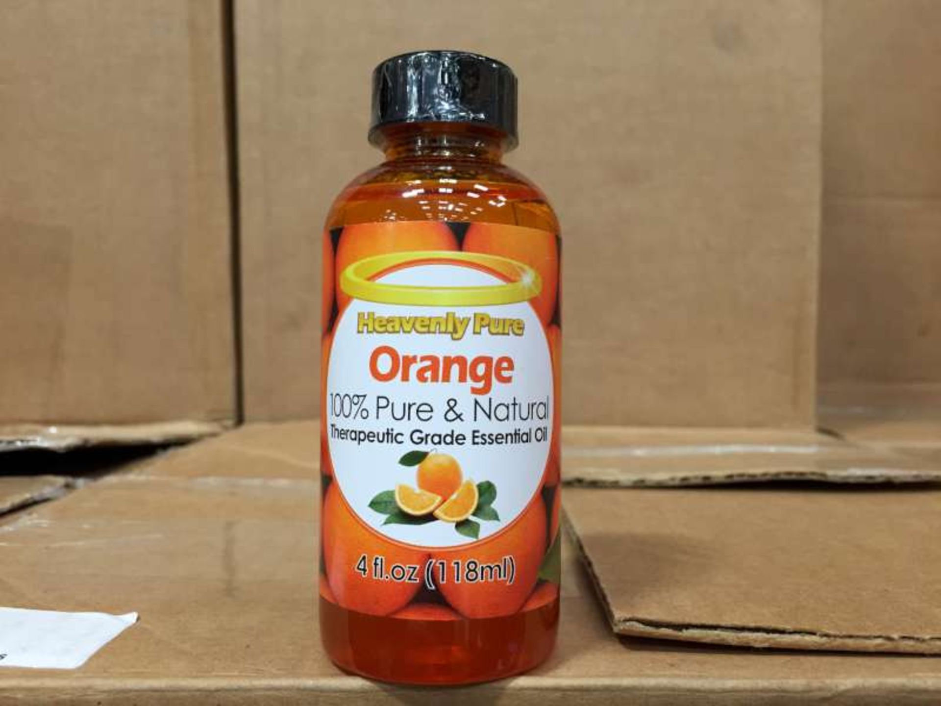 50 X 118 ML BOTTLES OF HEAVENLY PURE ORANGE 100% PURE AND NATURAL THERAPEUTIC GRADE ESSENTIAL OIL IN