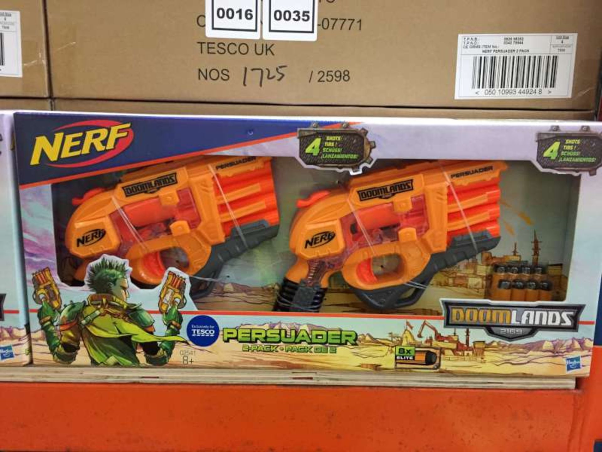 16 X BRAND NEW BOXED NERF PERSUADER 2 PACK GUNS IN 4 BOXES