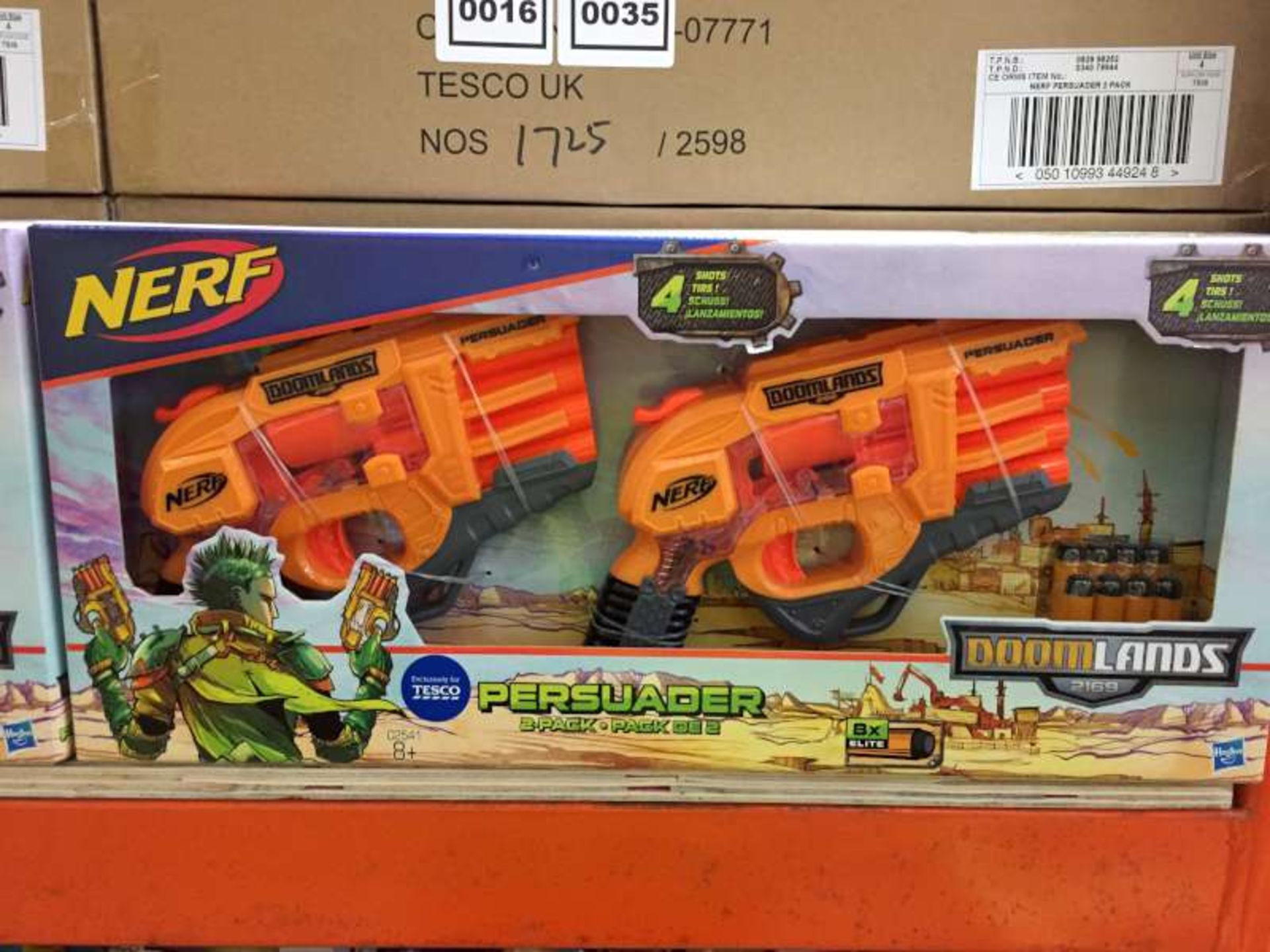 16 X BRAND NEW BOXED NERF PERSUADER 2 PACK GUNS IN 4 BOXES