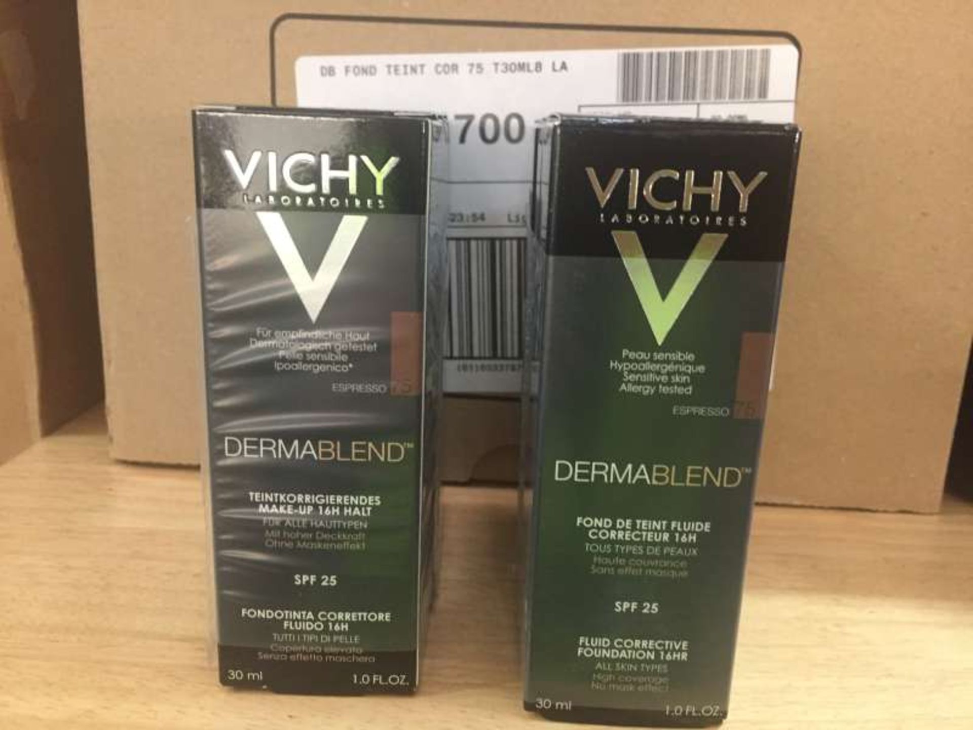 21 X 30 ML VICHY LABORATOIRES DERMABLEND FLUID CORRECTIVE FOUNDTAIN 75 ESPRESSO