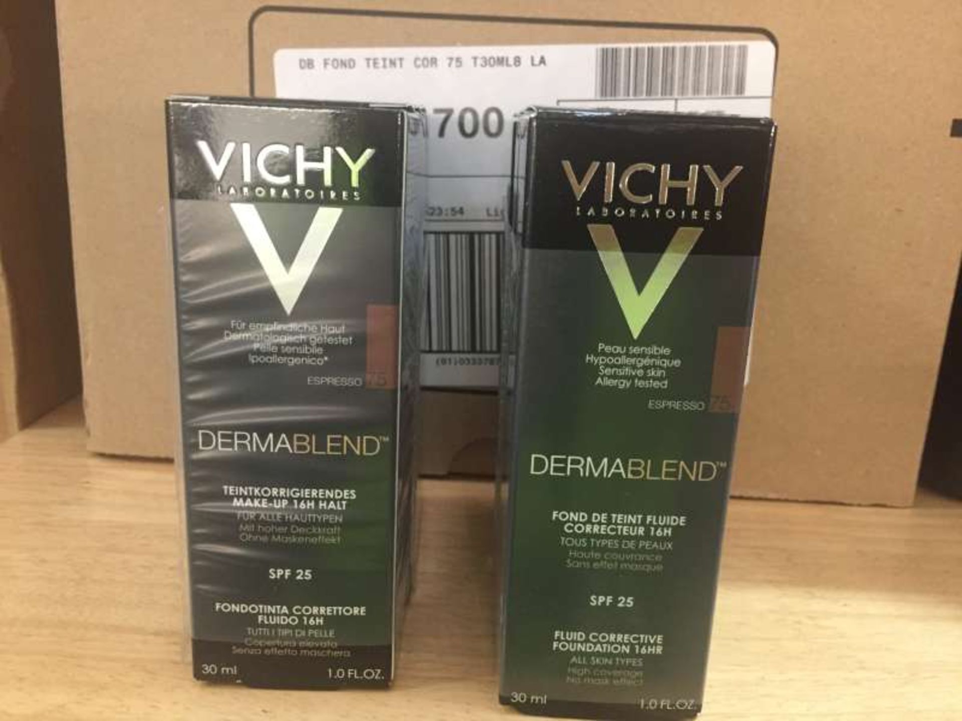 21 X 30 ML VICHY LABORATOIRES DERMABLEND FLUID CORRECTIVE FOUNDTAIN 75 ESPRESSO