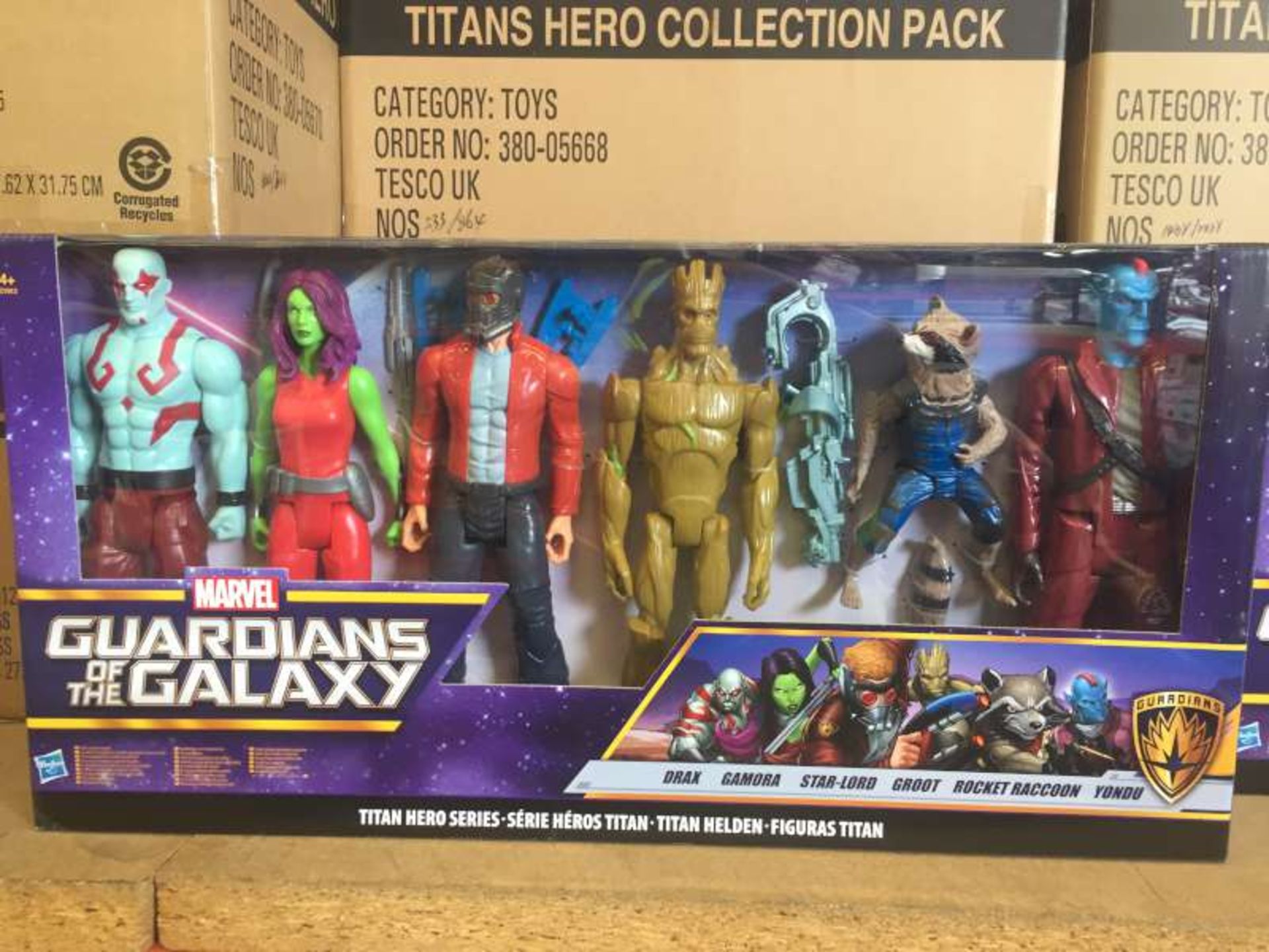 8 X BRAND NEW BOXED 6 PIECE MARVEL GUARDIANS OF THE GALAXY FIGURE SETS IN 2 BOXES