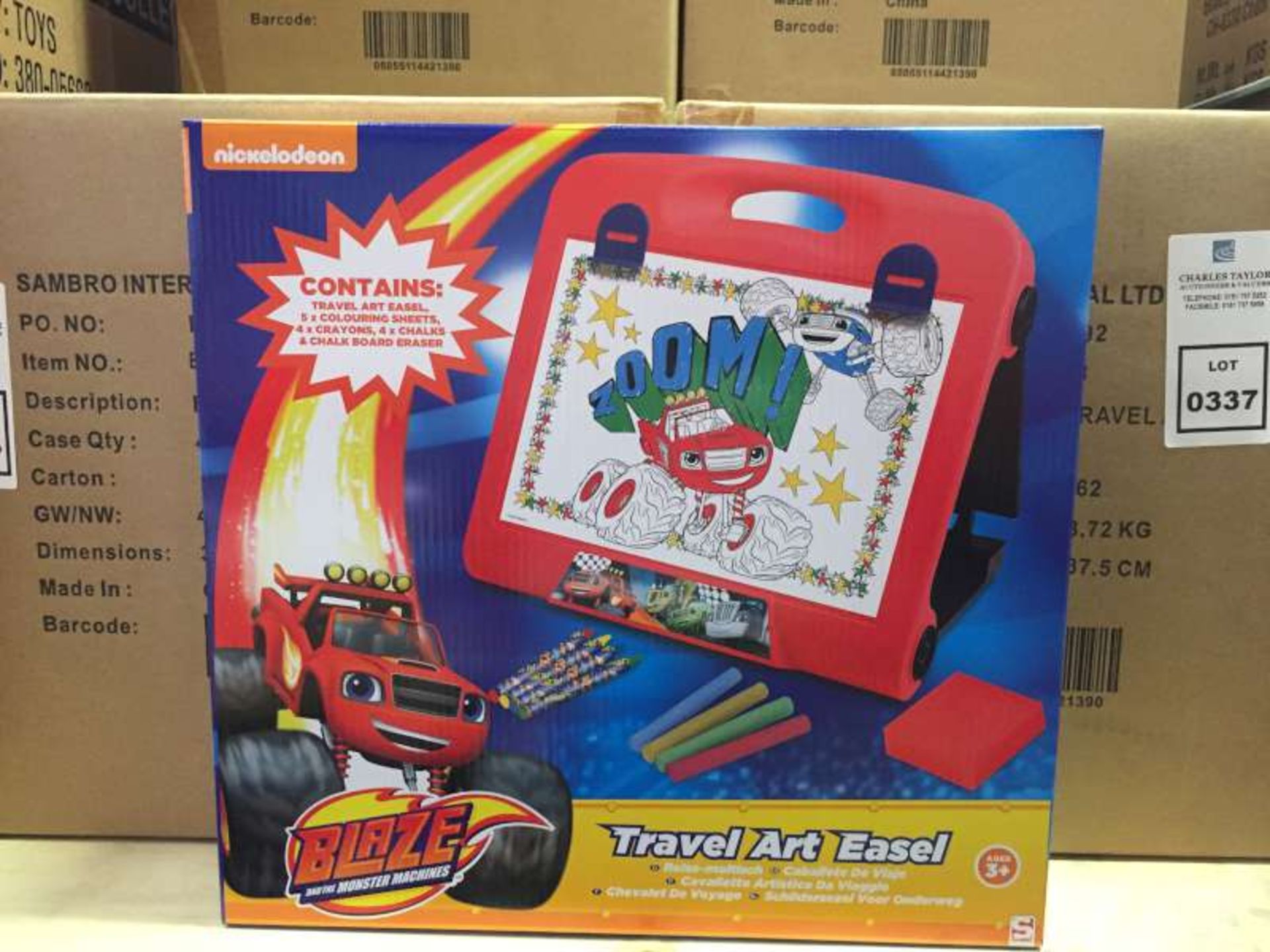 24 X BLAZE AND THE MONSTER MACHINES TRAVEL ART EASELS IN 6 BOXES