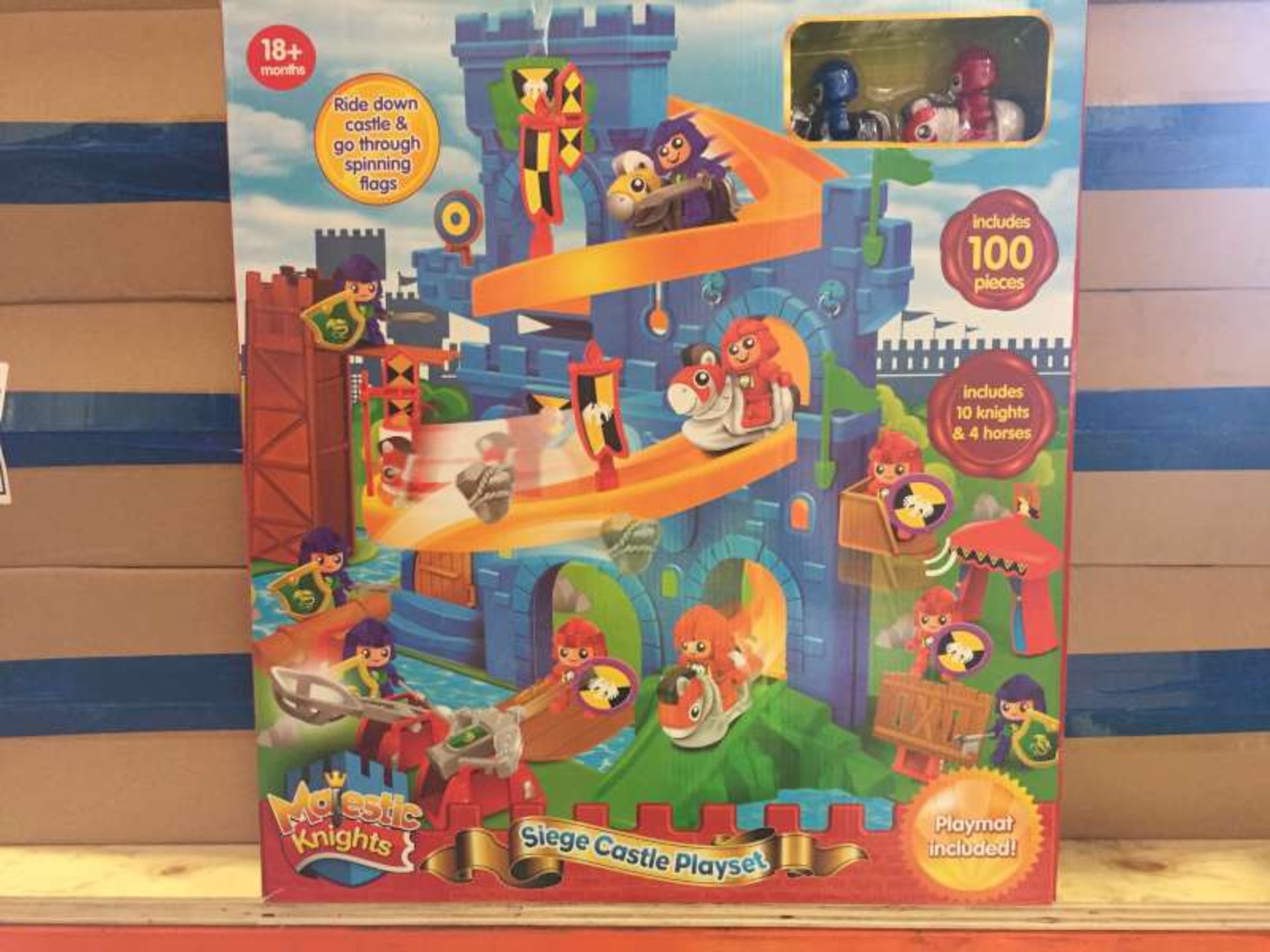 14 X BRAND NEW BOXED MAJESTIC KNIGHTS SIEGE CASTLE PLAYSETS IN 7 BOXES