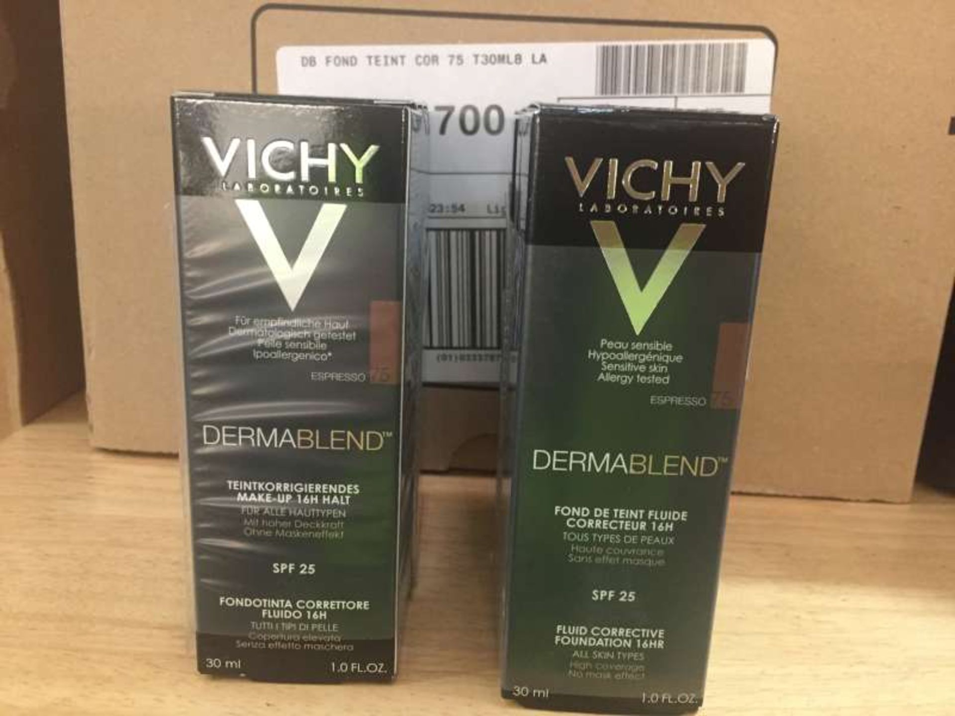 21 X 30 ML VICHY LABORATOIRES DERMABLEND FLUID CORRECTIVE FOUNDTAIN 75 ESPRESSO