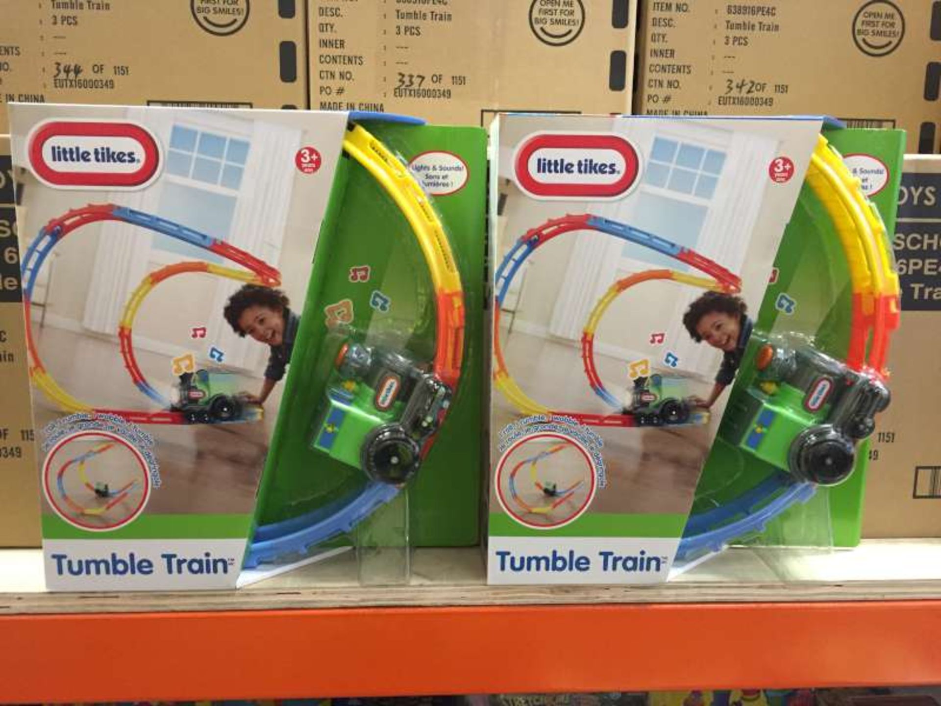 24 X BRAND NEW BOXED LITTLE TIKES TUMBLE TRAINS IN 8 BOXES