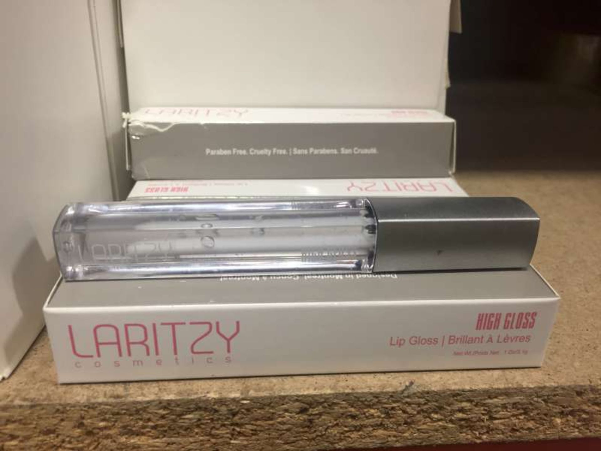 40 X LARITZY COSMETICS HIGH GLOSS LIP GLOSS IN 2 BOXES