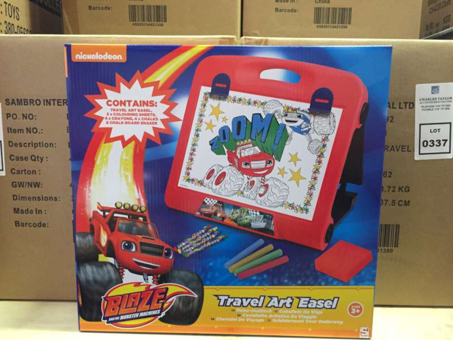 24 X BLAZE AND THE MONSTER MACHINES TRAVEL ART EASELS IN 6 BOXES