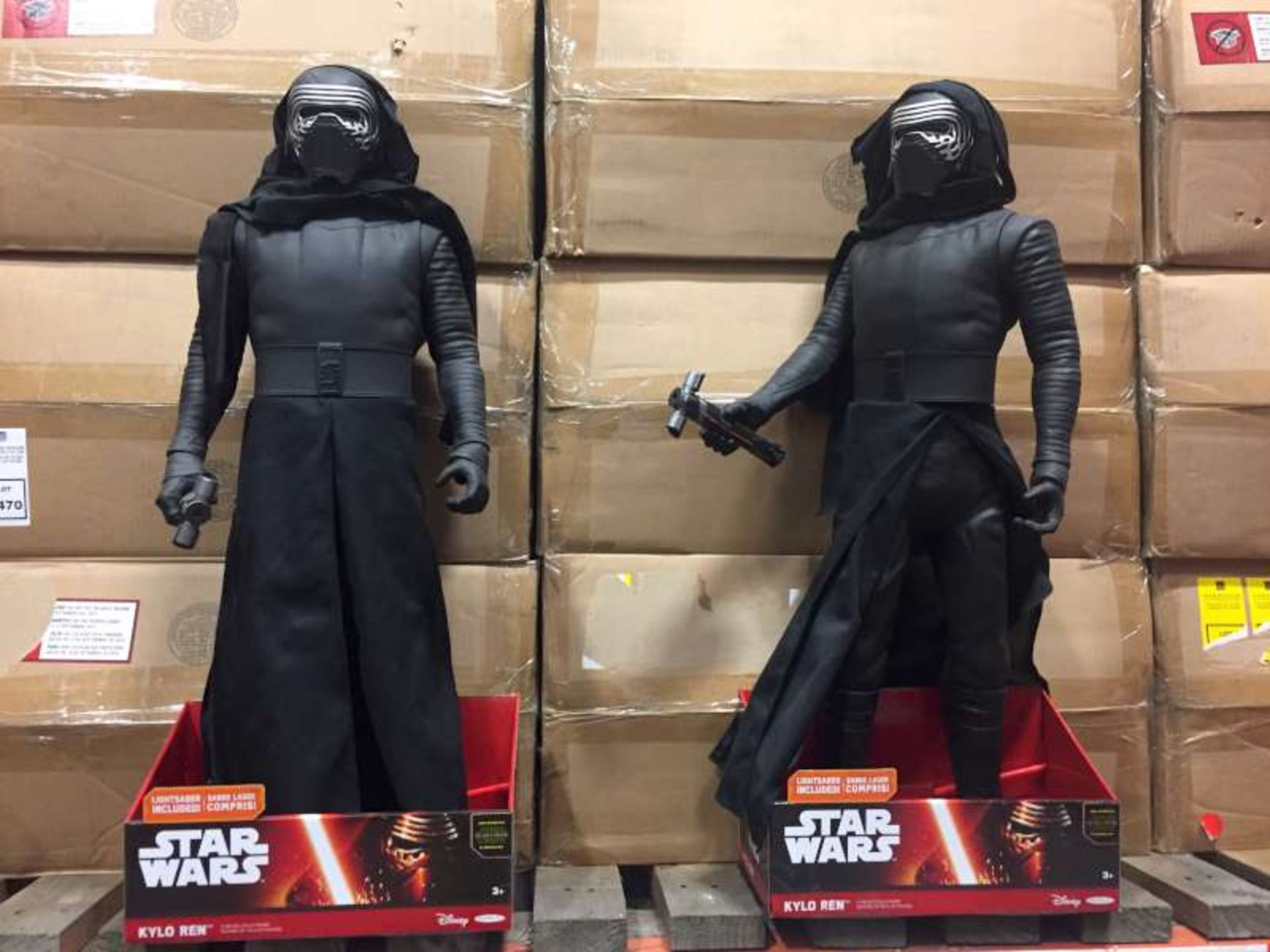 12 X BRAND NEW BOXED 31" STAR WARS KYLO REN FIGURES IN 3 BOXES