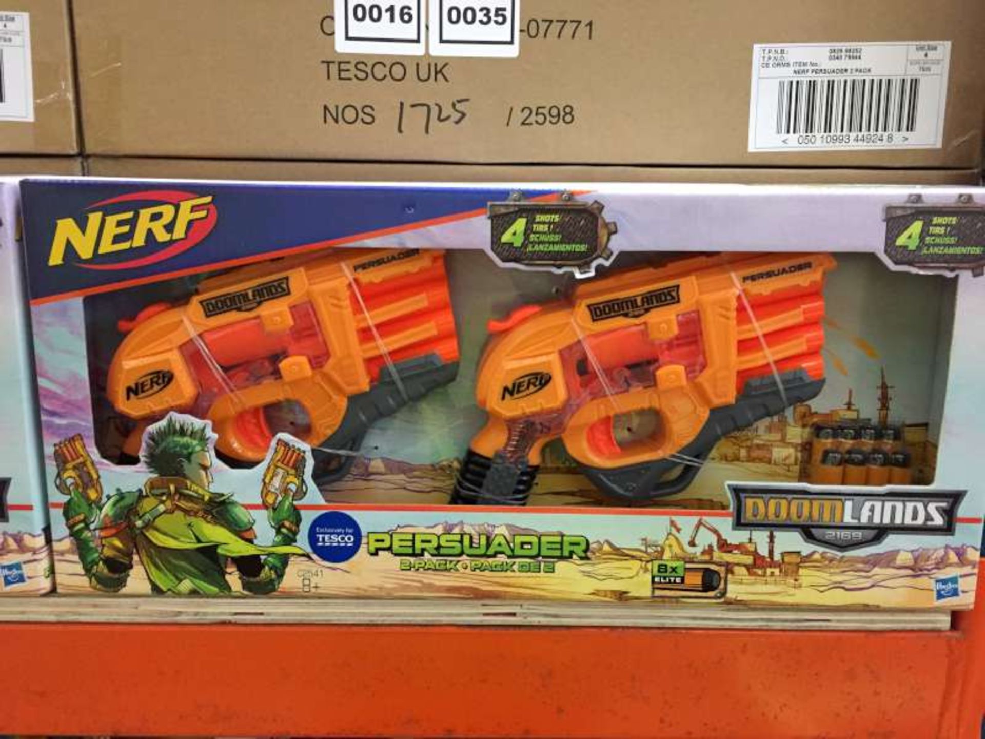 16 X BRAND NEW BOXED NERF PERSUADER 2 PACK GUNS IN 4 BOXES