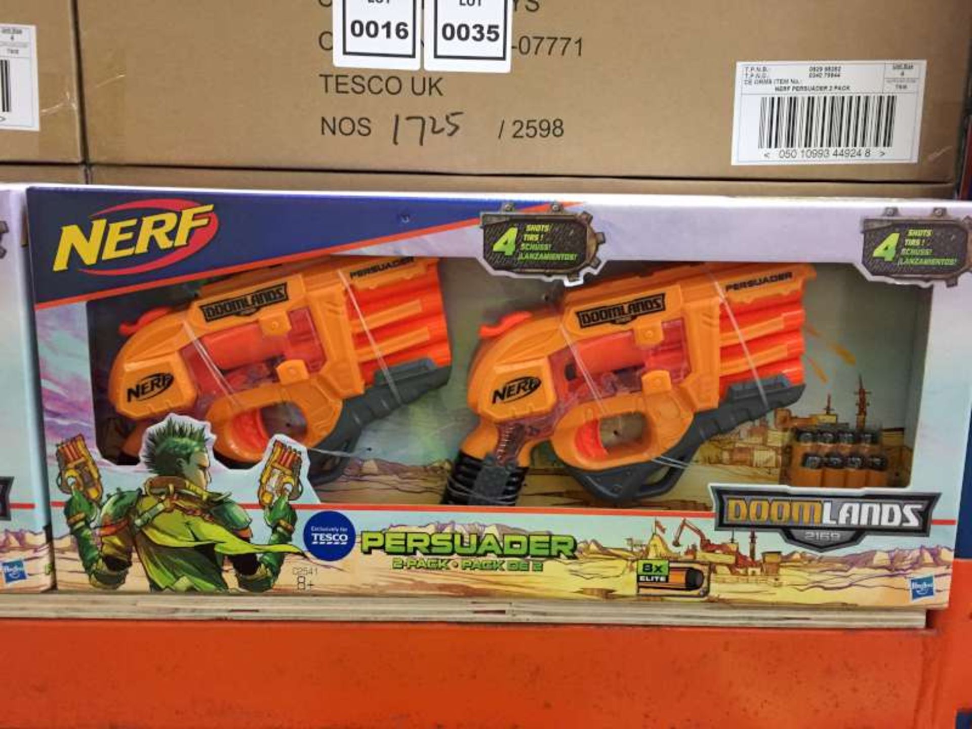 16 X BRAND NEW BOXED NERF PERSUADER 2 PACK GUNS IN 4 BOXES
