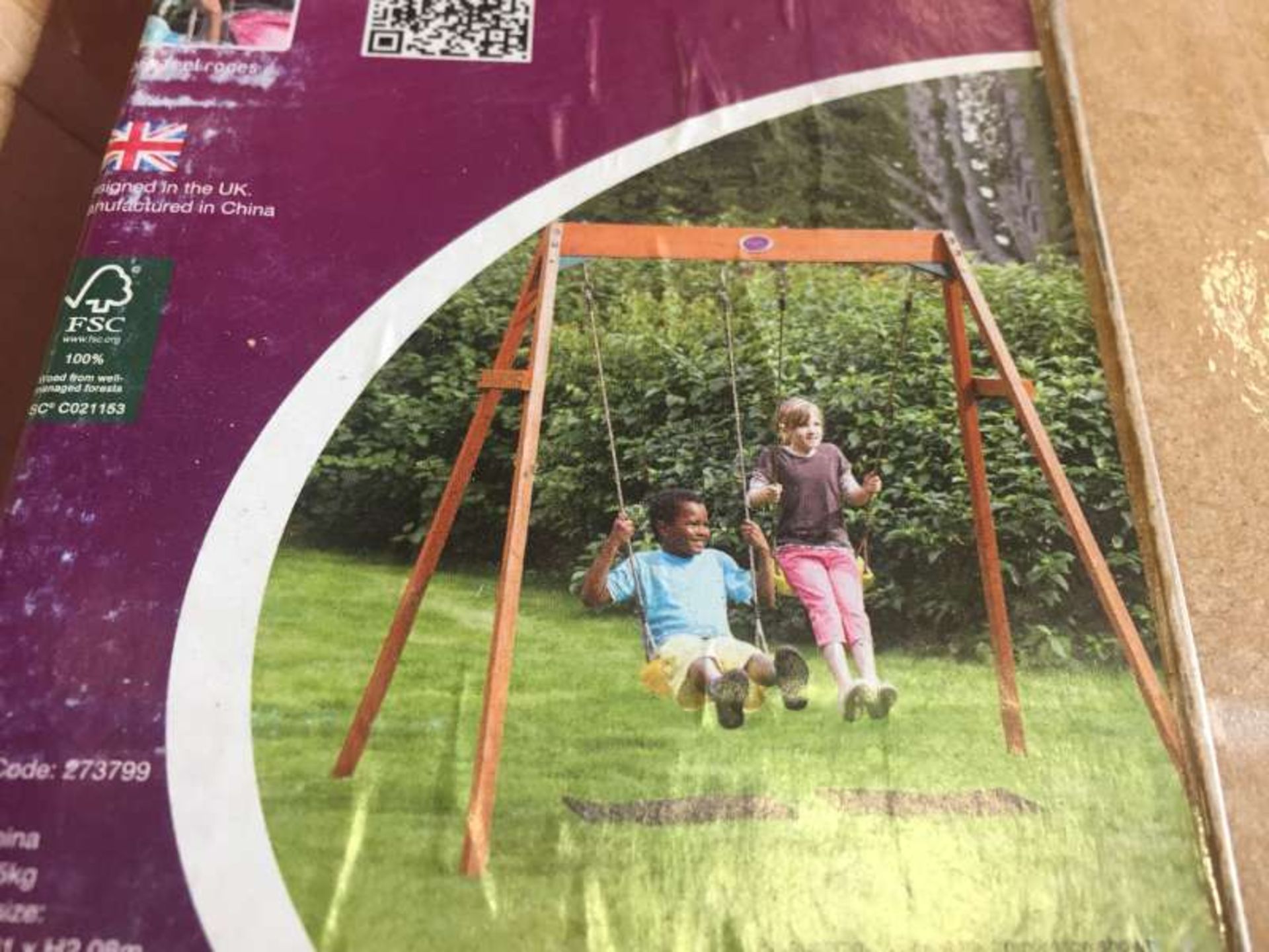 BRAND NEW BOXED PLUM DOUBLE SWING SET