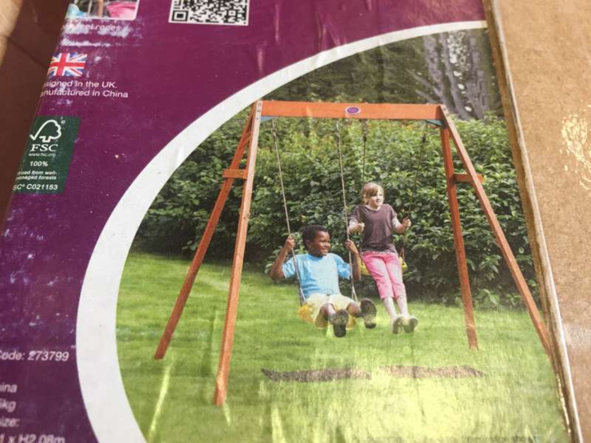 BRAND NEW BOXED PLUM DOUBLE SWING SET