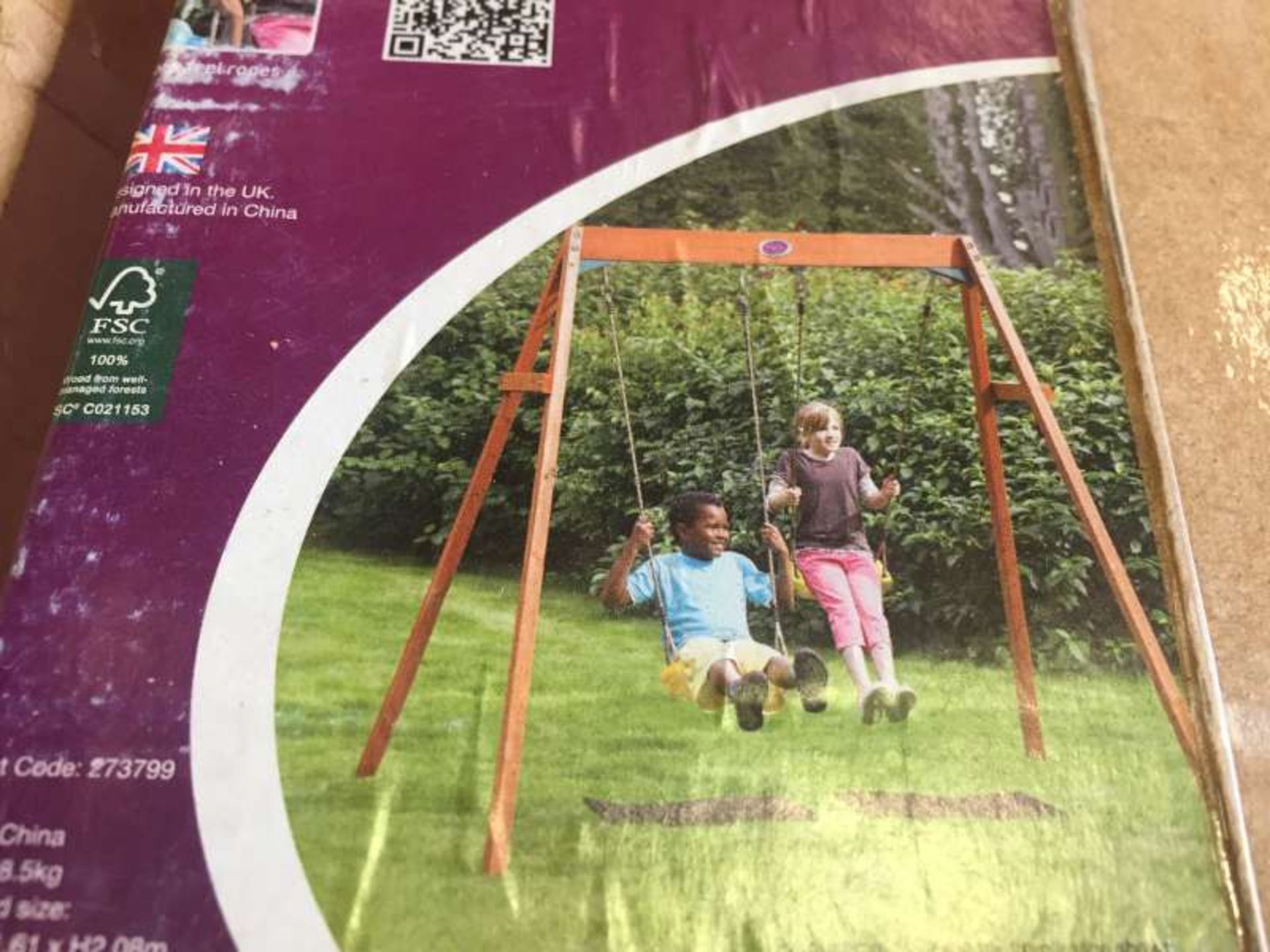 BRAND NEW BOXED PLUM DOUBLE SWING SET