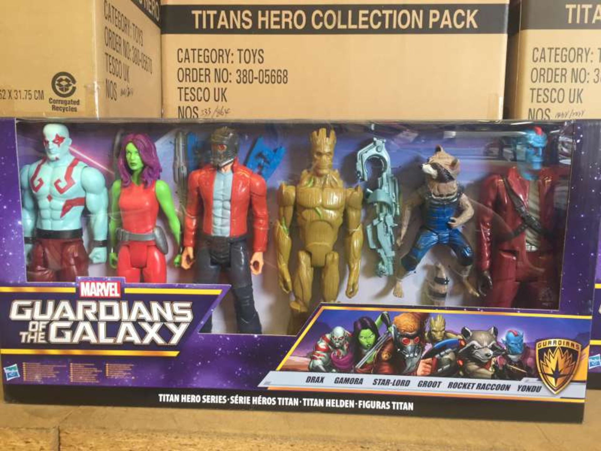 8 X BRAND NEW BOXED 6 PIECE MARVEL GUARDIANS OF THE GALAXY FIGURE SETS IN 2 BOXES