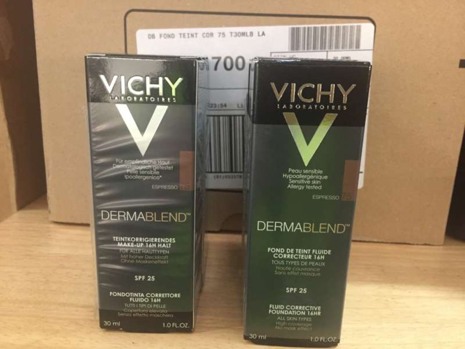 21 X 30 ML VICHY LABORATOIRES DERMABLEND FLUID CORRECTIVE FOUNDTAIN 75 ESPRESSO