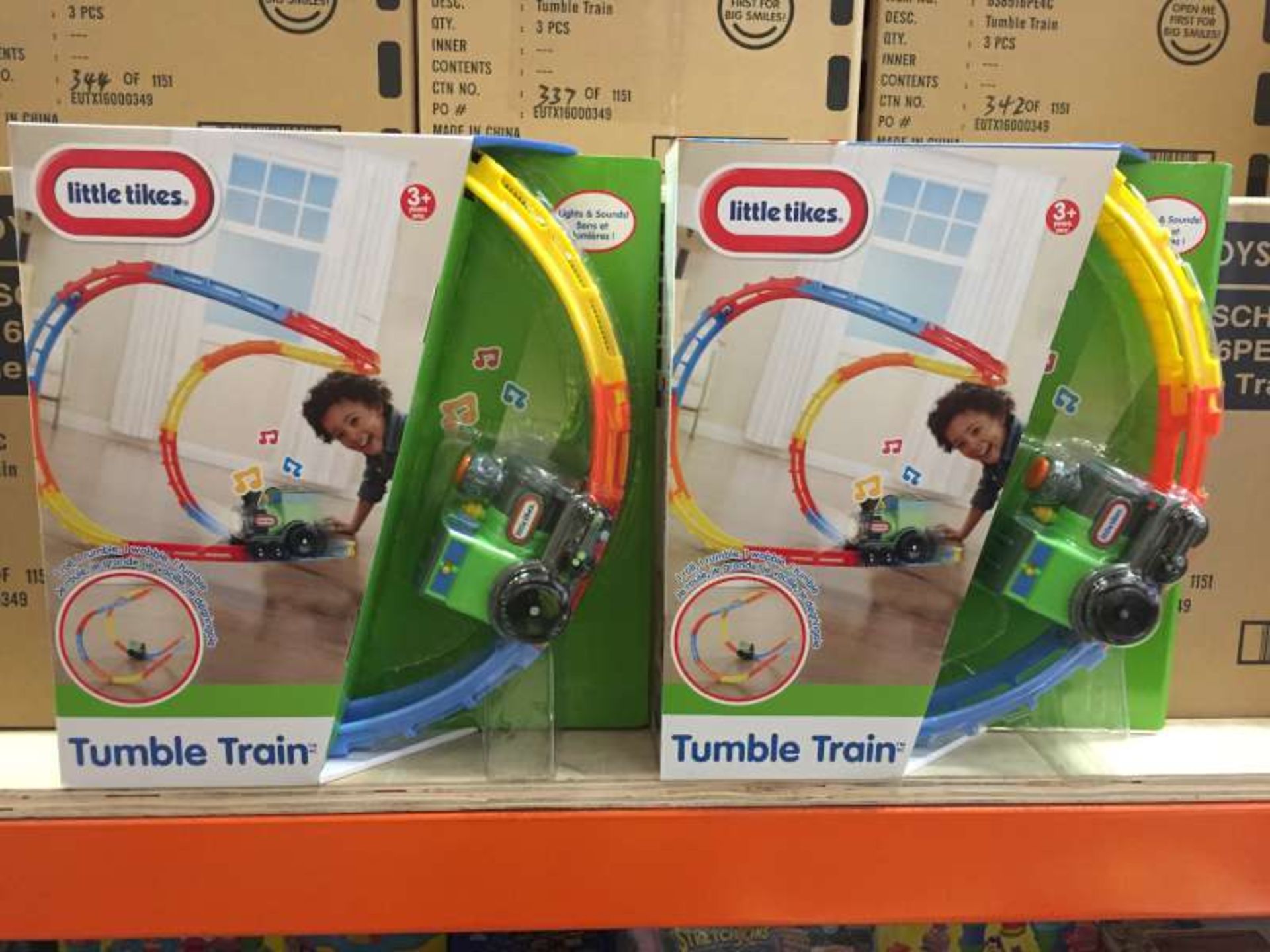 24 X BRAND NEW BOXED LITTLE TIKES TUMBLE TRAINS IN 8 BOXES